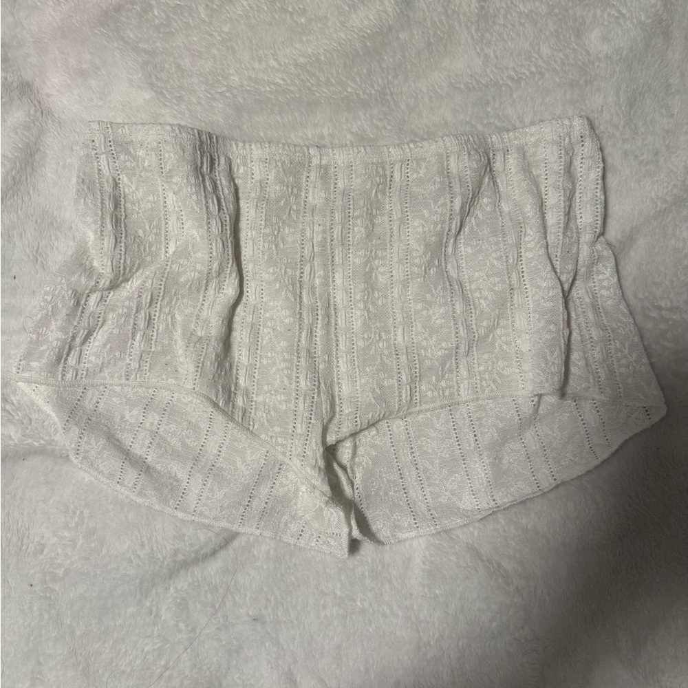 Garage White Lace Sheer Shorts